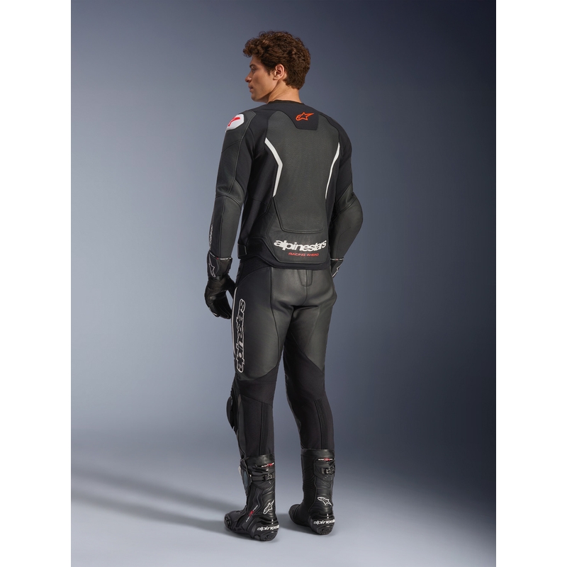 Alpinestars GP Force V2 Airflow læder motorcykeljakke sort/hvid