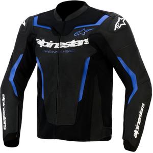 Alpinestars GP Force V2 Airflow læder motorcykeljakke sort-metallisk blå