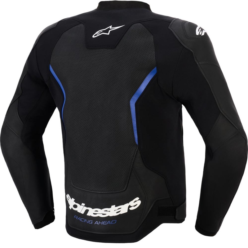 Alpinestars GP Force V2 Airflow læder motorcykeljakke sort-metallisk blå