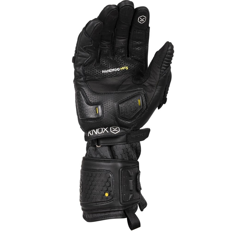 Motorcykelhandsker Knox Handroid All Black Mk5, Sort