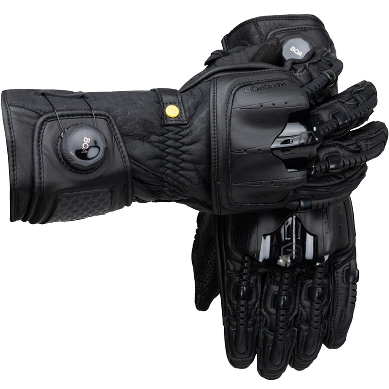 Motorcykelhandsker Knox Handroid All Black Mk5, Sort