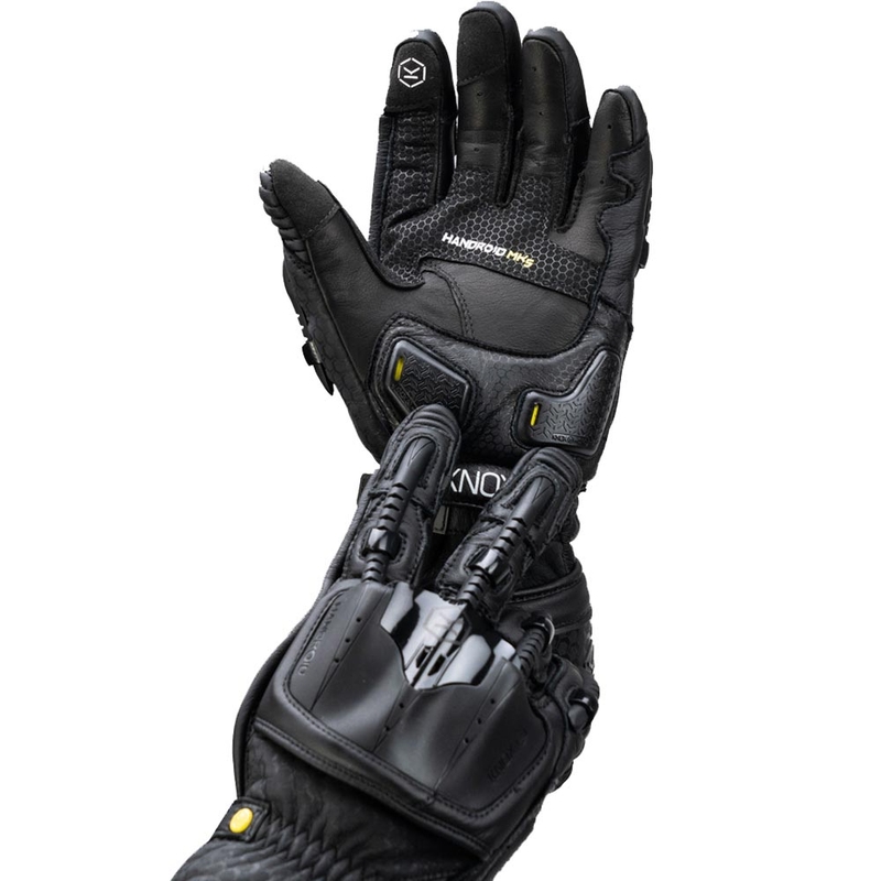 Motorcykelhandsker Knox Handroid All Black Mk5, Sort