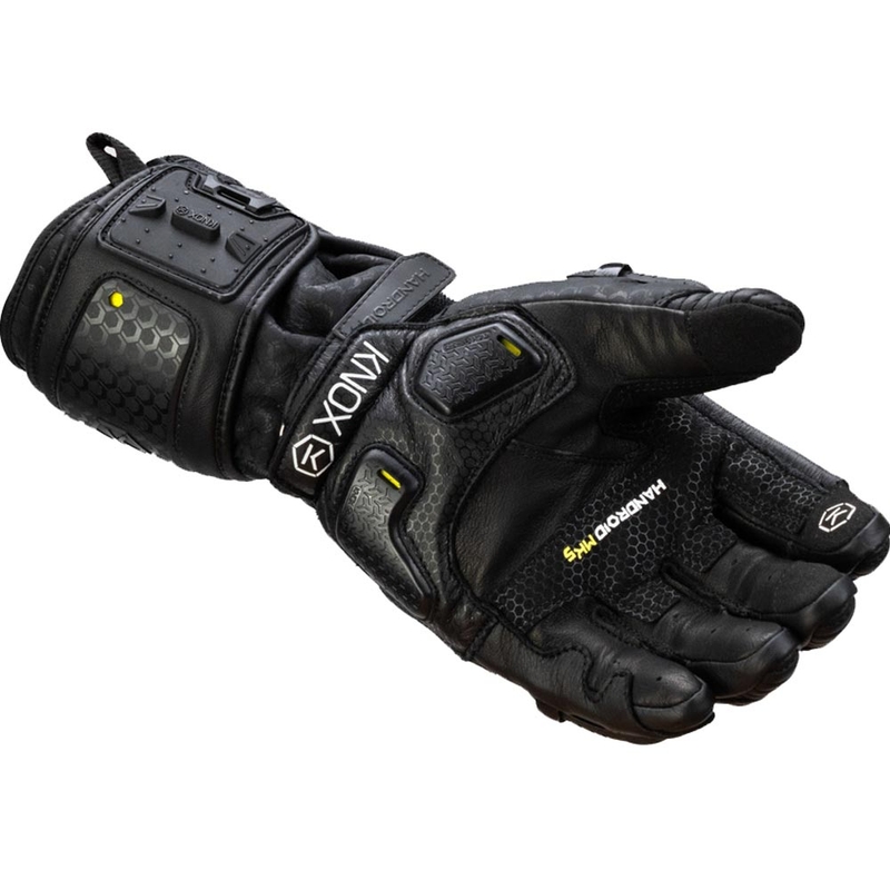 Motorcykelhandsker Knox Handroid All Black Mk5, Sort