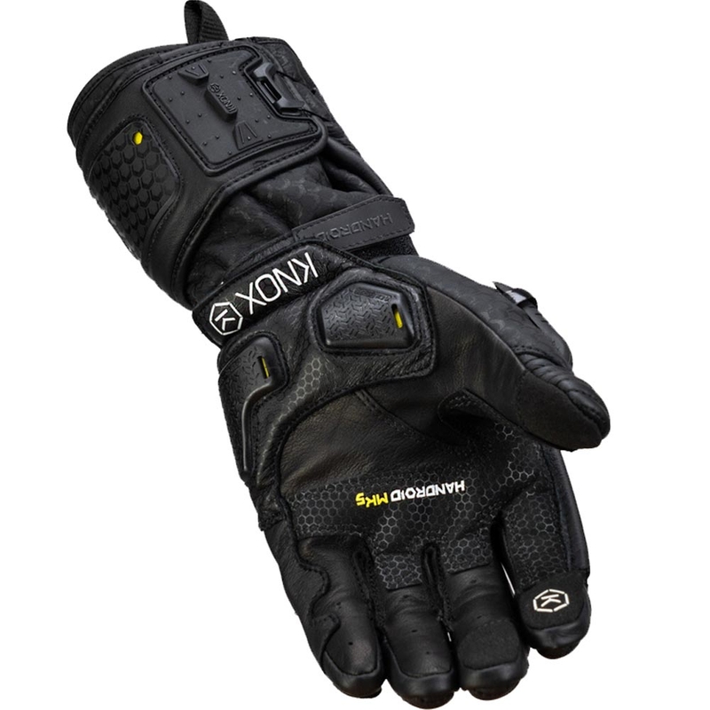Motorcykelhandsker Knox Handroid All Black Mk5, Sort