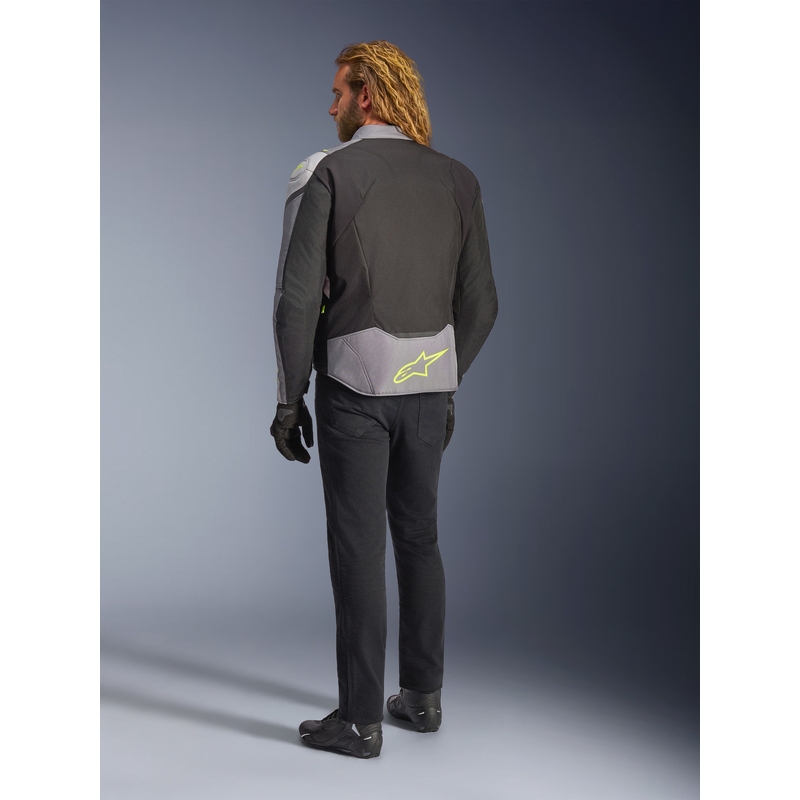 Motorcykeljakke Alpinestars T-JAWS V4 Vandtæt, Sort/Lysegrå/Grå