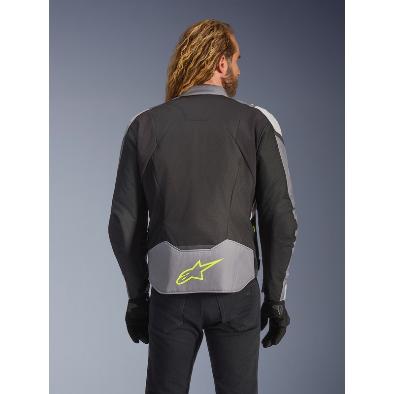 Motorcykeljakke Alpinestars T-JAWS V4 Vandtæt, Sort/Lysegrå/Grå