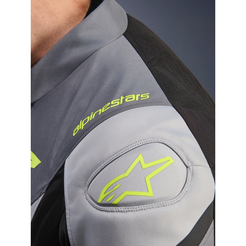 Motorcykeljakke Alpinestars T-JAWS V4 Vandtæt, Sort/Lysegrå/Grå