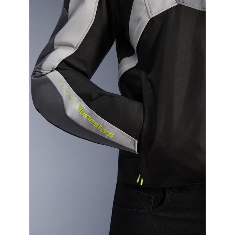Motorcykeljakke Alpinestars T-JAWS V4 Vandtæt, Sort/Lysegrå/Grå
