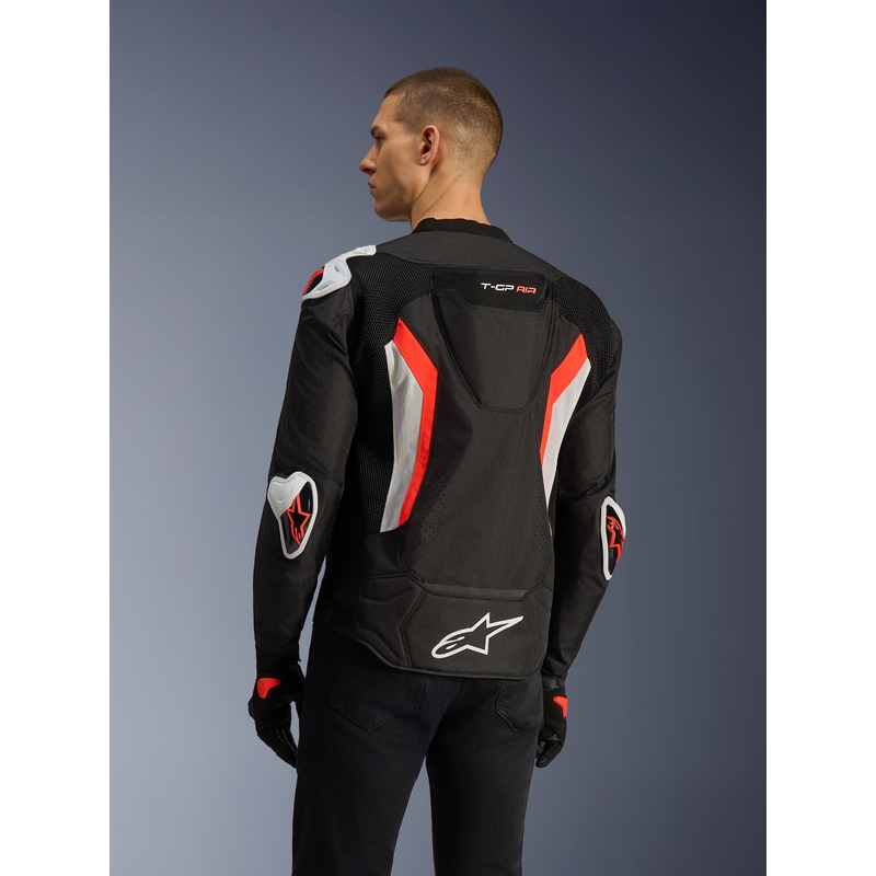 Alpinestars T-GP AIR motorcykeljakke sort-fluo rød