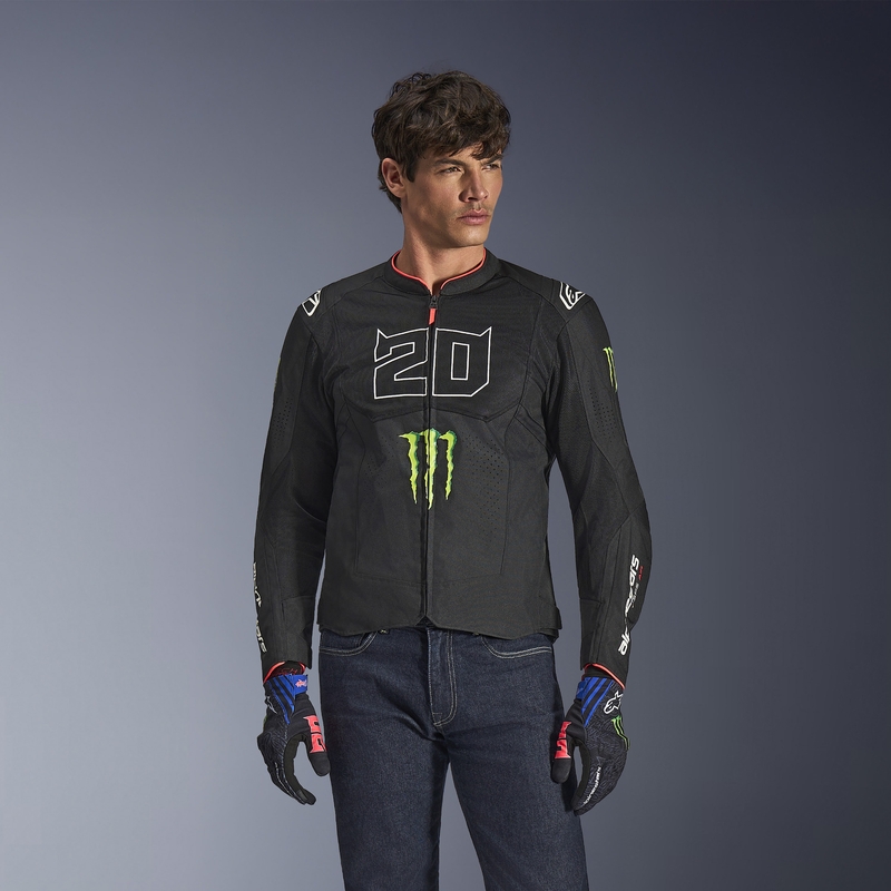 Alpinestars T-SPS Air V2 Monster FQ20 motorcykeljakke sort-hvid kollektion