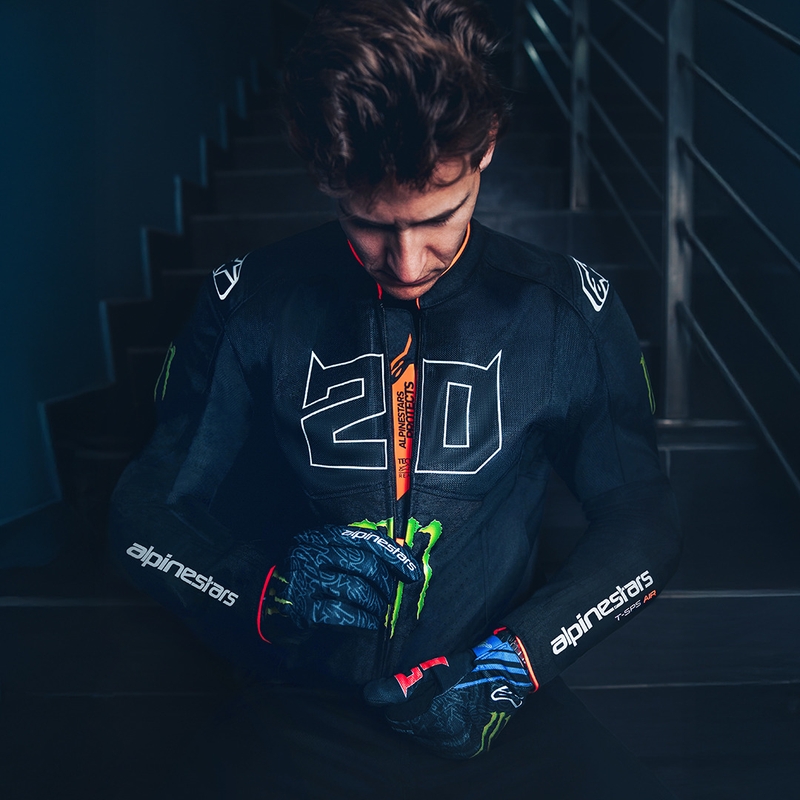 Alpinestars T-SPS Air V2 Monster FQ20 motorcykeljakke sort-hvid kollektion