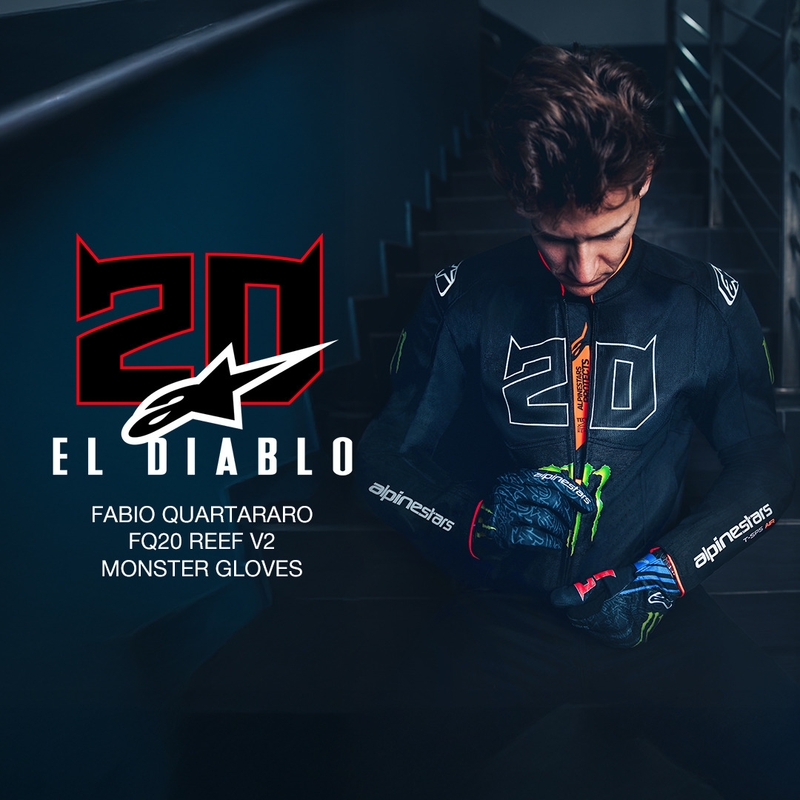 Alpinestars T-SPS Air V2 Monster FQ20 motorcykeljakke sort-hvid kollektion