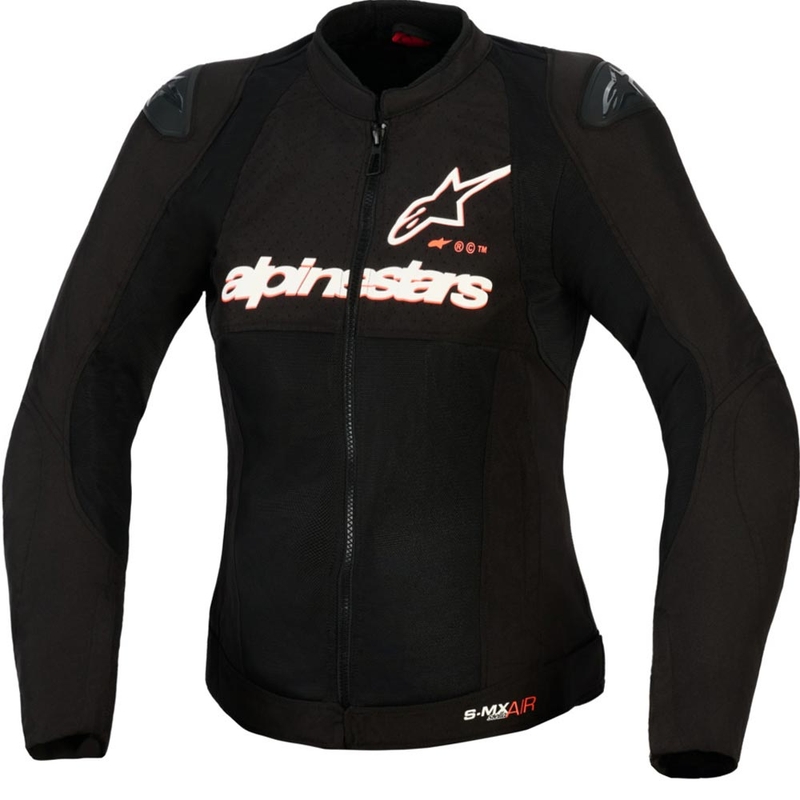 Alpinestars Stella SMX Air dame motorcykeljakke sort-hvid-fluo rød