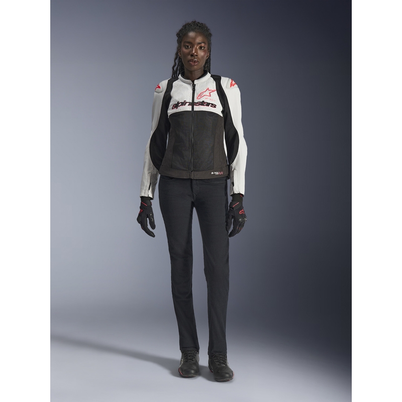 Alpinestars Stella SMX Air dame motorcykeljakke lysegrå-sort-pink