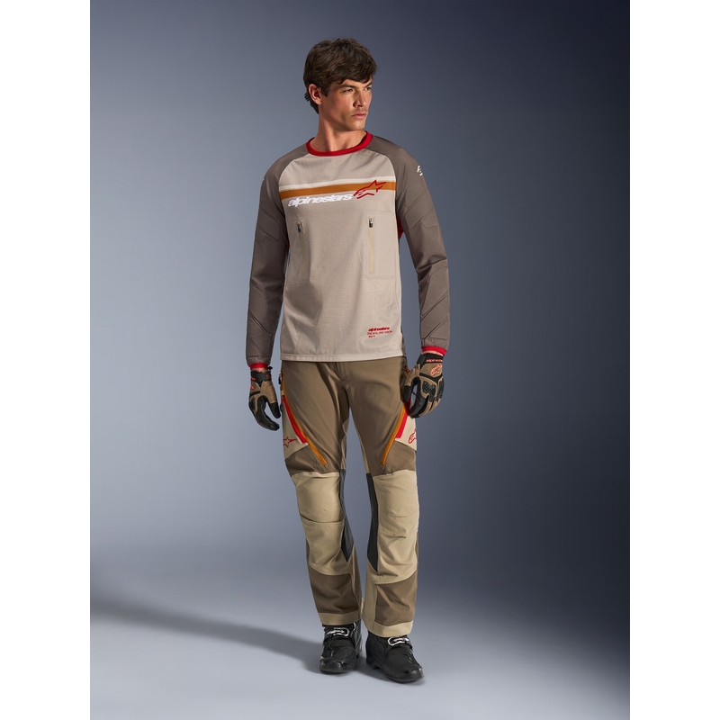 Alpinestars Maxdura Dual motocross trøje brun-orange