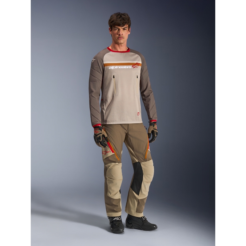 Alpinestars Maxdura Dual motocross trøje brun-orange