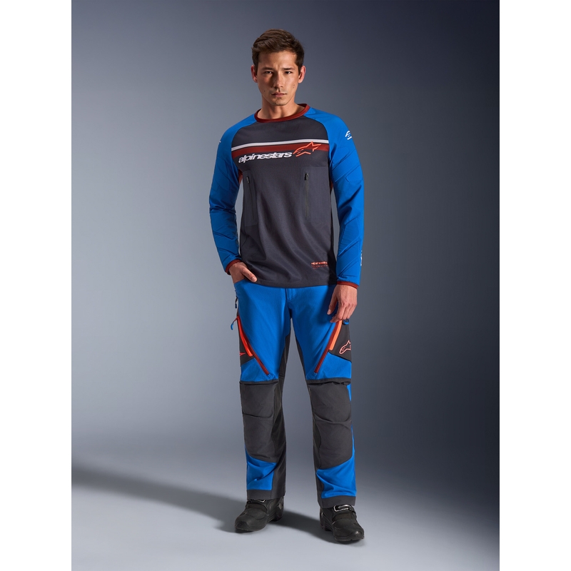 Alpinestars Maxdura Dual motocross trøje mørkegrå-blå-orange
