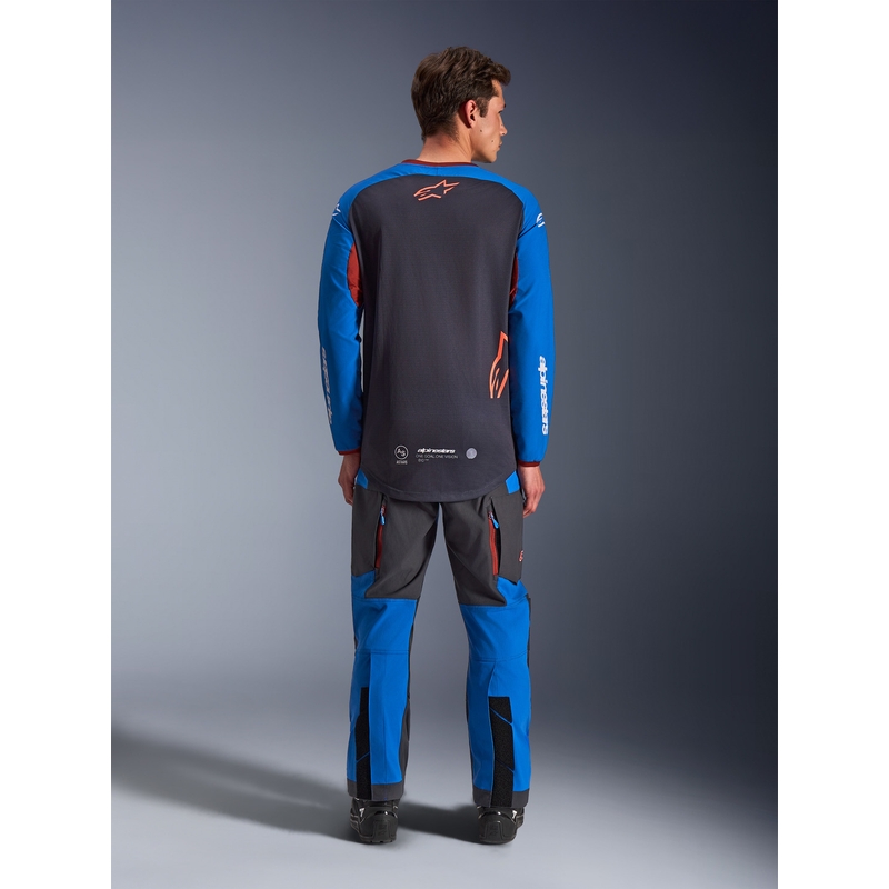 Alpinestars Maxdura Dual motocross trøje mørkegrå-blå-orange