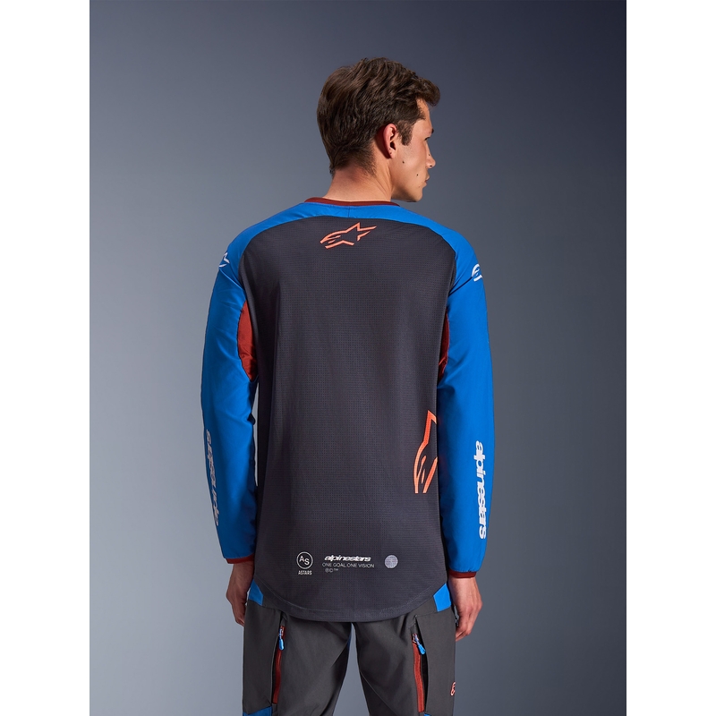 Alpinestars Maxdura Dual motocross trøje mørkegrå-blå-orange