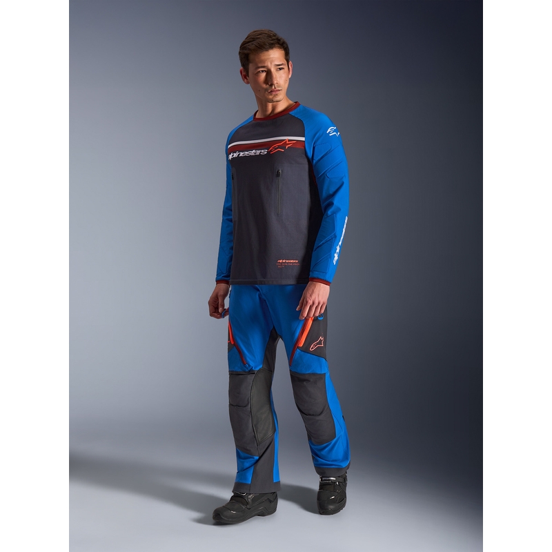 Alpinestars Maxdura Dual motocross trøje mørkegrå-blå-orange