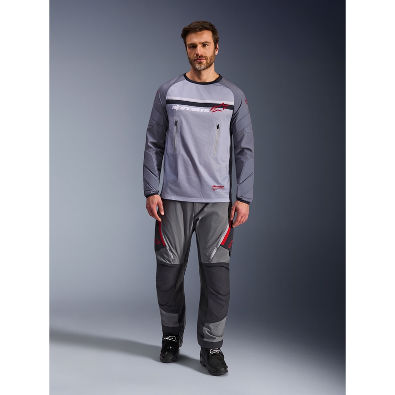 Alpinestars Maxdura Dual motocross trøje lysegrå-mørkegrå-orange