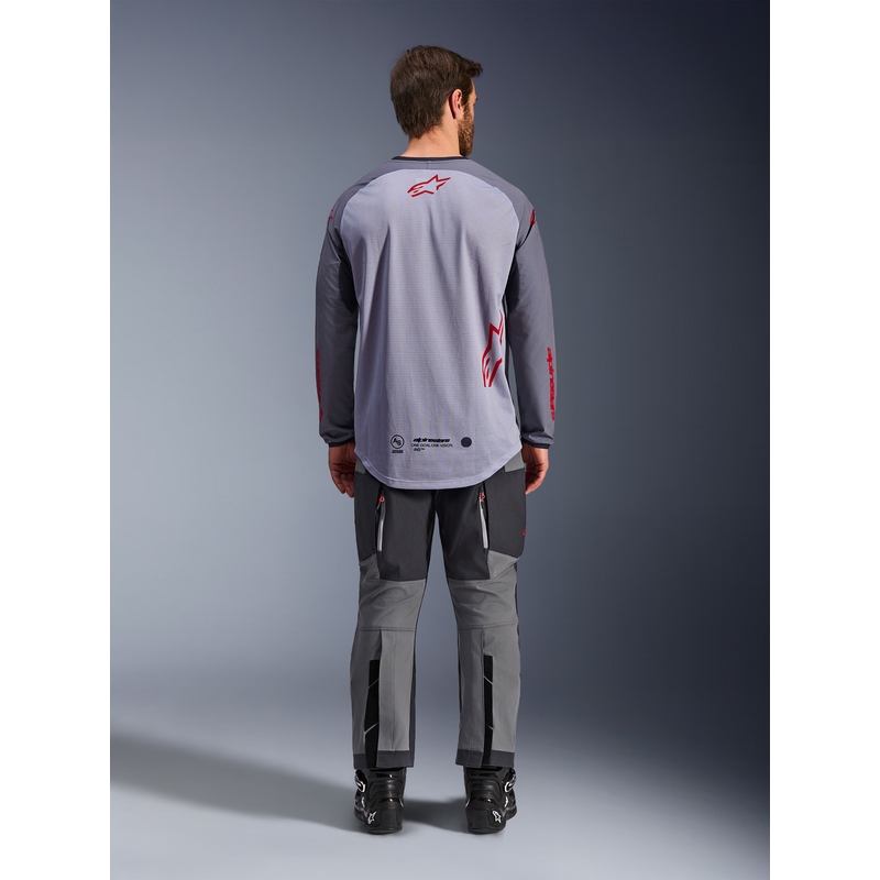 Alpinestars Maxdura Dual motocross trøje lysegrå-mørkegrå-orange