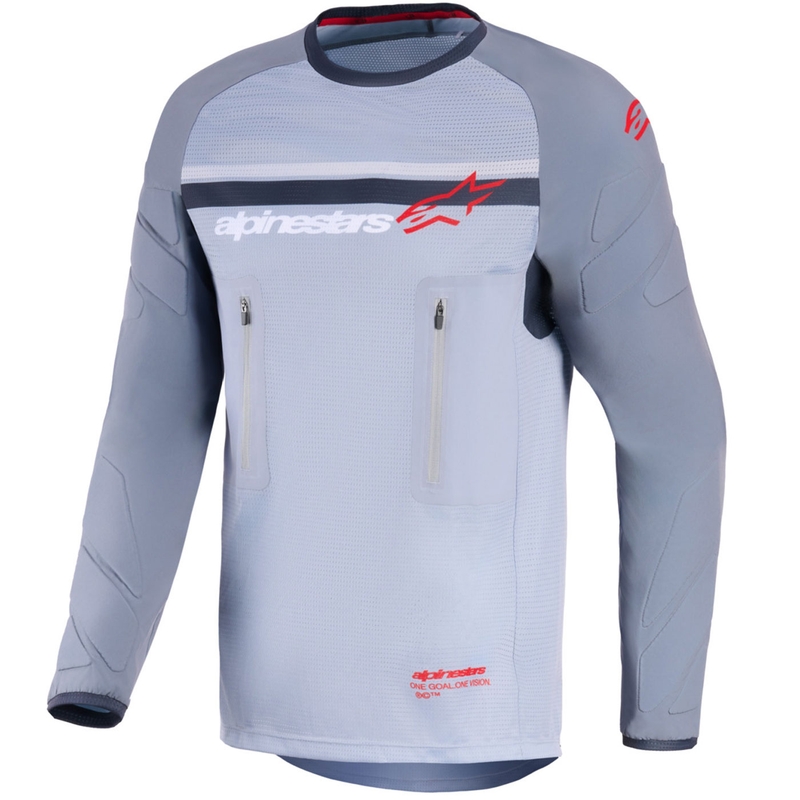 Alpinestars Maxdura Dual motocross trøje lysegrå-mørkegrå-orange