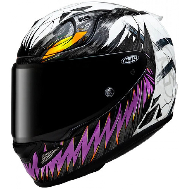 Integralhjelm HJC RPHA 12 Anti Venom 2 Marvel MC8 sort-hvid-lilla