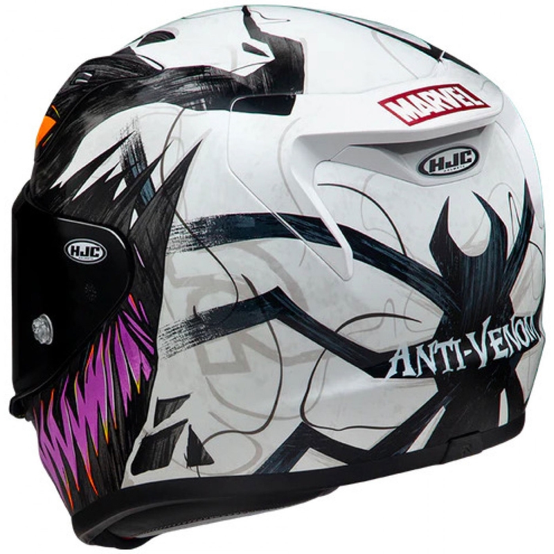 Integralhjelm HJC RPHA 12 Anti Venom 2 Marvel MC8 sort-hvid-lilla