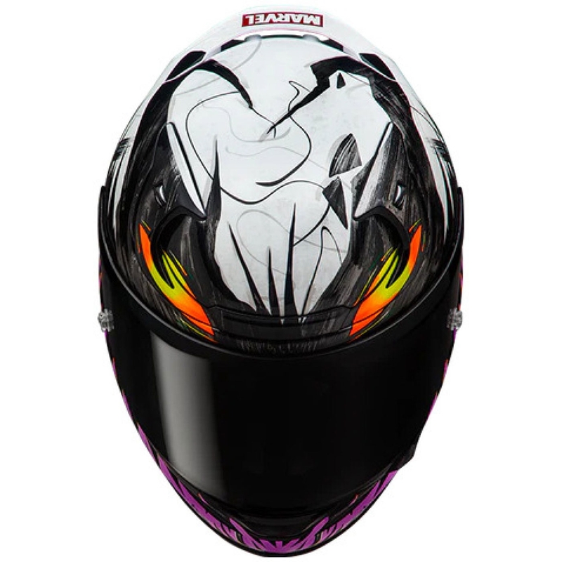 Integralhjelm HJC RPHA 12 Anti Venom 2 Marvel MC8 sort-hvid-lilla