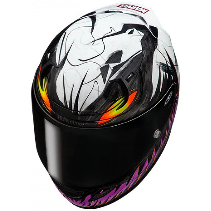 Integralhjelm HJC RPHA 12 Anti Venom 2 Marvel MC8 sort-hvid-lilla