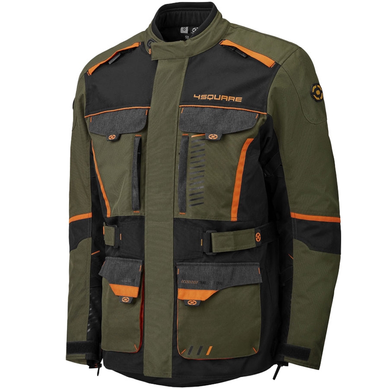 4SQUARE Trailer Craft motorcykeljakke khaki-orange