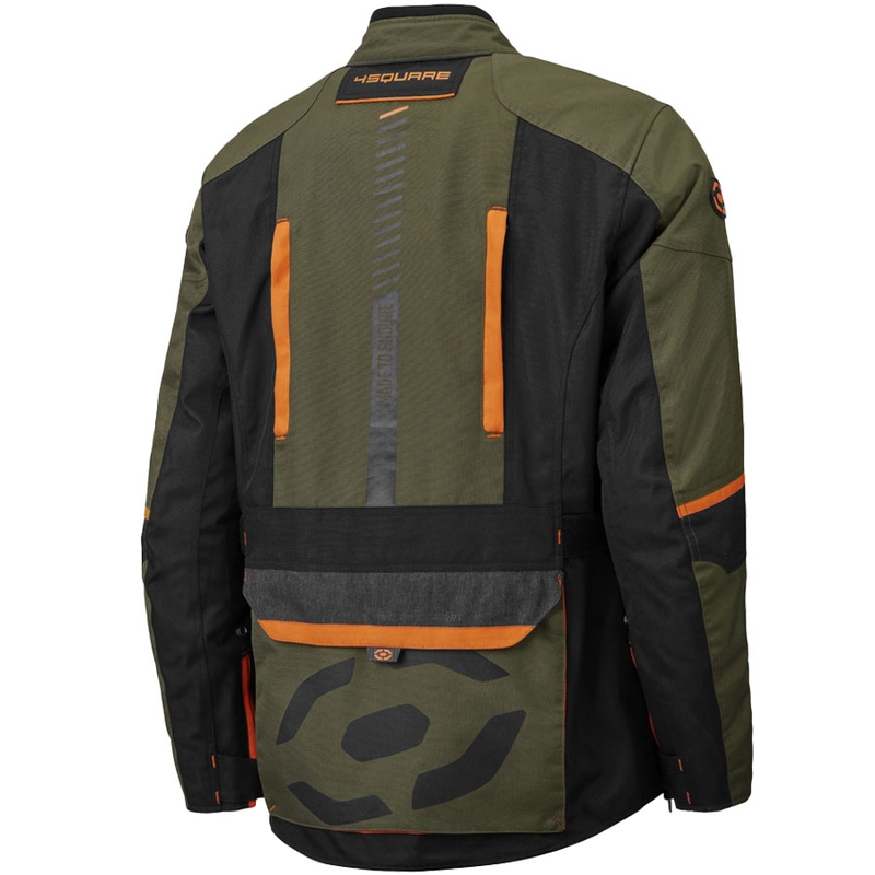 4SQUARE Trailer Craft motorcykeljakke khaki-orange