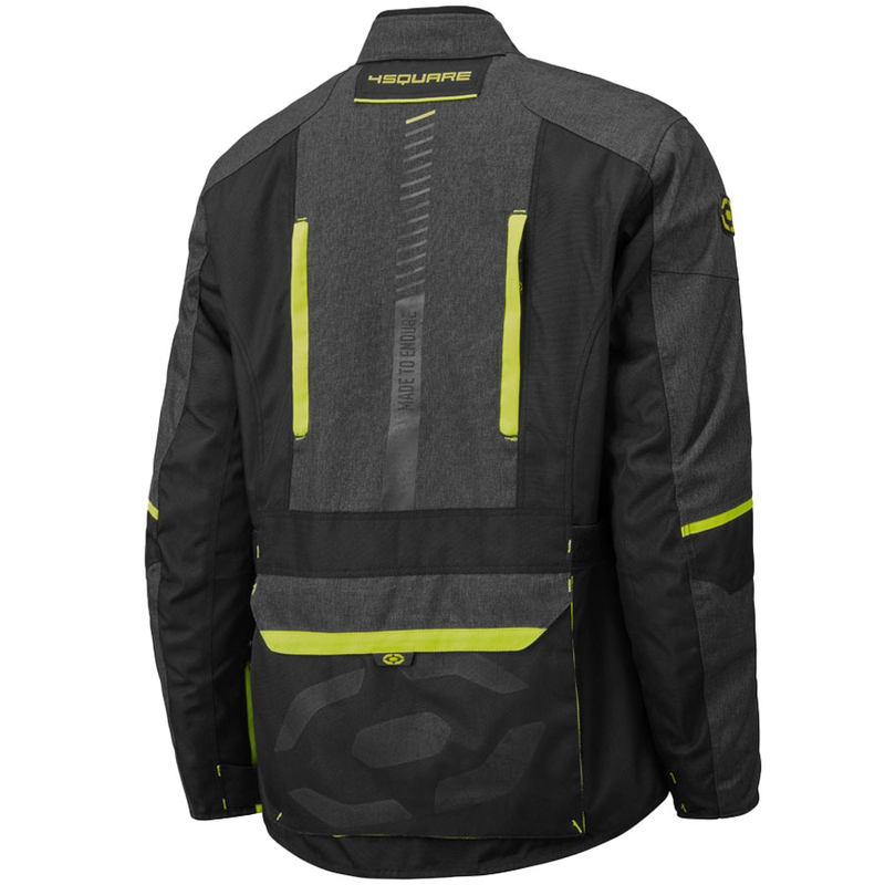 4SQUARE Trailer Craft motorcykeljakke grå-fluo gul