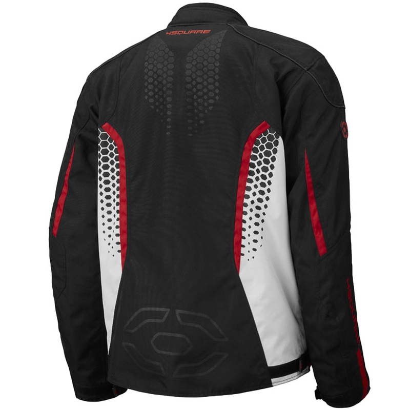 4SQUARE Sportster Dart motorcykeljakke sort-hvid-rød