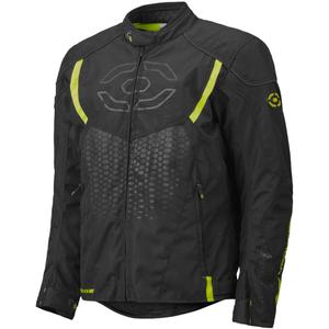 Motorcykeljakke 4SQUARE Sportster Dart sort-fluo gul