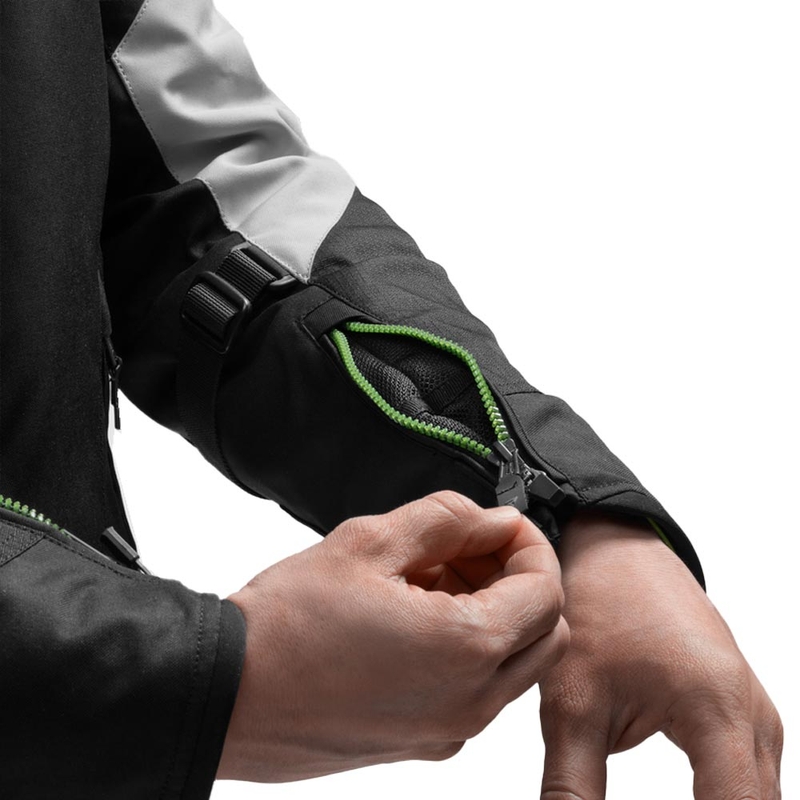 Rebelhorn Swift motorcykeljakke lysegrå-fluo gul