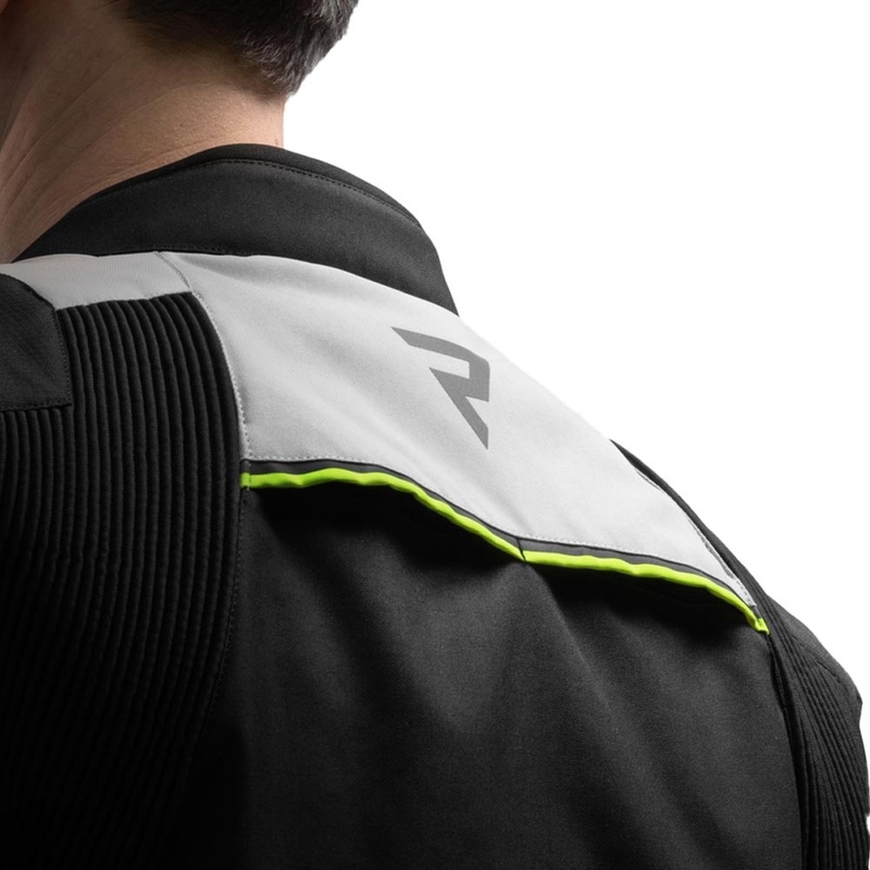 Rebelhorn Swift motorcykeljakke lysegrå-fluo gul