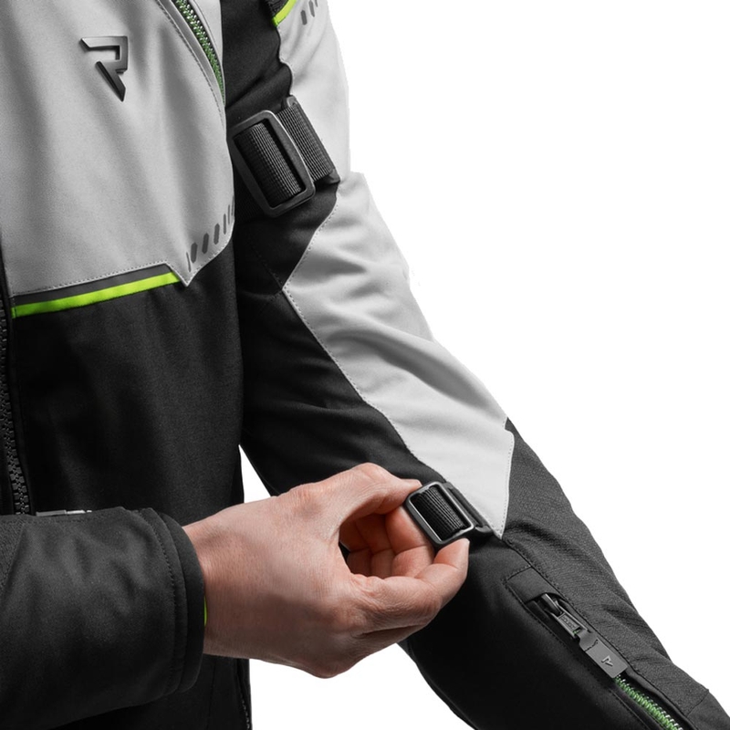 Rebelhorn Swift motorcykeljakke lysegrå-fluo gul