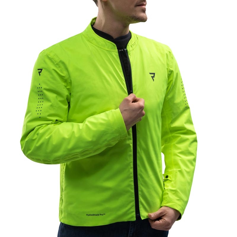 Rebelhorn Swift motorcykeljakke lysegrå-fluo gul