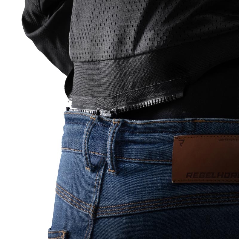 Rebelhorn Swift motorcykeljakke lysegrå-fluo gul