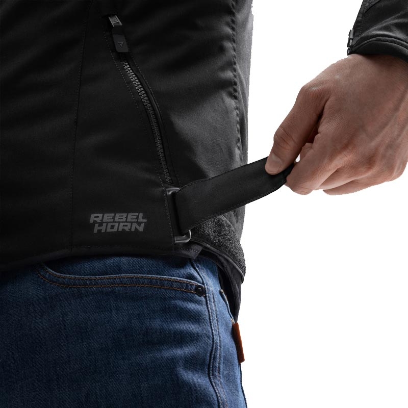 Rebelhorn Swift motorcykeljakke lysegrå-fluo gul