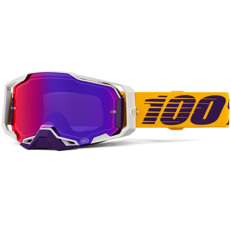 Motocross-briller 100% Armega Difenbak med lilla plexiglas