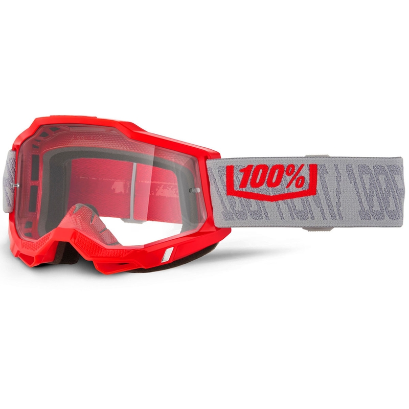 100% ACCURI 2 Gatorback motocrossbriller med klar plexiglas