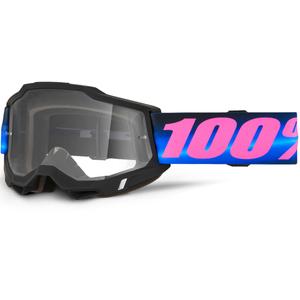 100% ACCURI 2 Superdome motocrossbriller med klar plexiglas