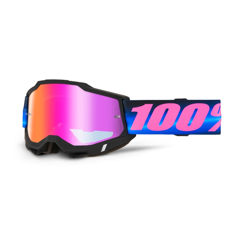100% ACCURI 2 Superdome motocrossbriller med rød plexiglas