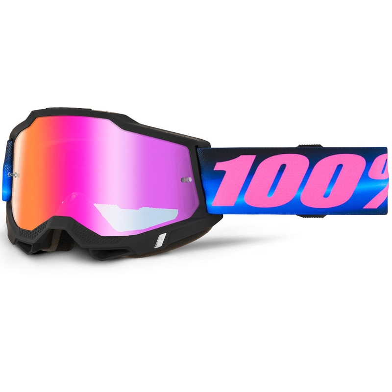 100% ACCURI 2 Superdome motocrossbriller med rød plexiglas