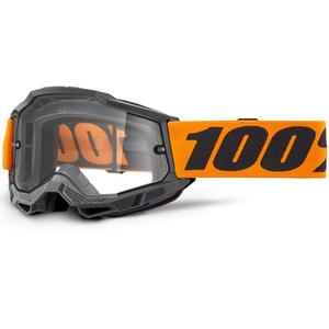Motocrossbriller 100% ACCURI 2 Enduro orange med dobbelt klar plexiglas