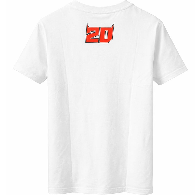 T-shirt Ducati Fabio Quartararo 20 Farverigt Mønster hvid