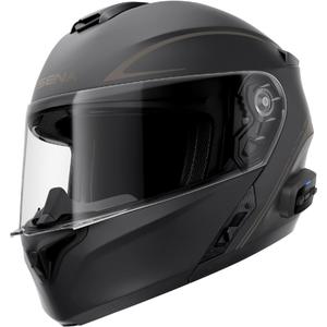 Flip-up motorcykelhjelm med headset SENA Outrush R sort mat